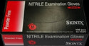 Skintx Nitrile Powder Free Black Exam Gloves 100ct : Medium