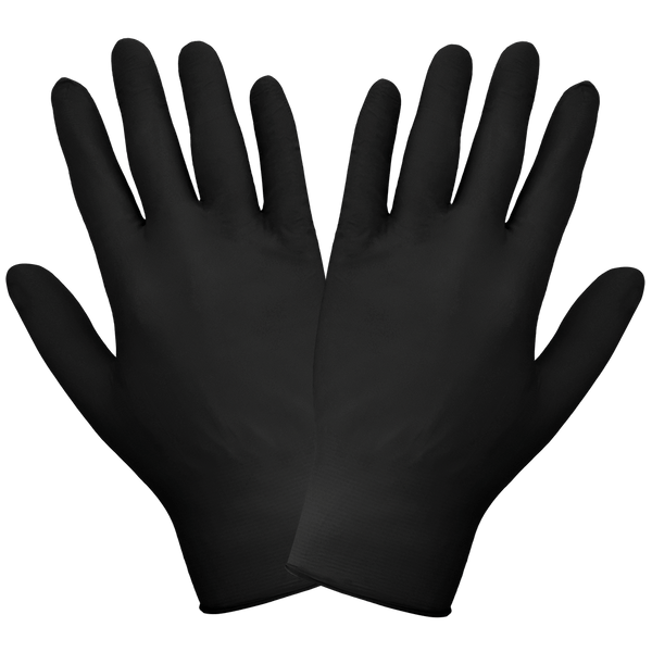 Gloves Nitrile Powder Free Black 5ml 100ct : Medium