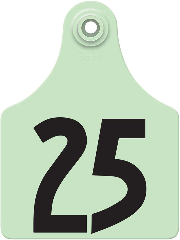 Allflex Green Global Large Numbered Tags 126-150 :Pack of 25