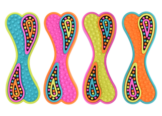 Grooverz TPR Bone Dog Toy Assorted : 7 inches