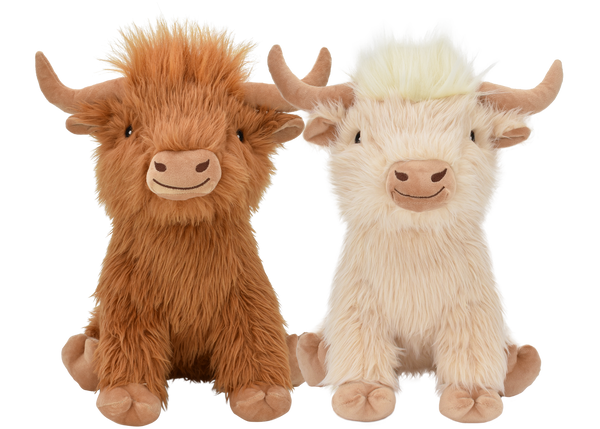 Highland Cow Dog Toy Assorted : 8 inches