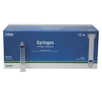 Ideal 12ml Luerlock Hard Pack Syringes : 80ct