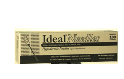 Ideal Disposable Aluminum Hub Needles 16 gauge x 3/4 inches