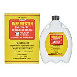 Durvet Ivermectin Pour-On Dewormer for Cattle: 1000ml