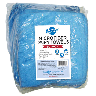 Blue Microfiber Dairy Towels : 50ct