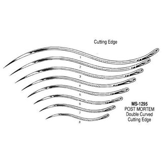 Integra Miltex Post Mortem Double Curved, Cutting Edge Surgical Needle Size 1 : 12ct