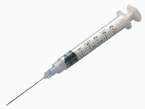 Monoject 3ml Luer Lock with 22 gauge x 1 inch needle : Each