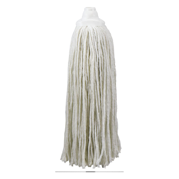 White Antibacterial Threaded Mop Head