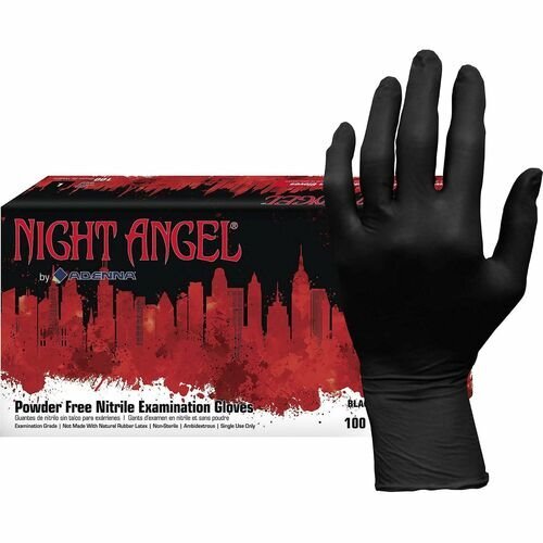 Night Angel Nitrile Powder Free Exam Gloves : 100ct