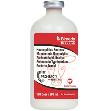 Bimeda Pro-Bac 5 w/ Reveal ATS Cattle Vaccine : 100ds