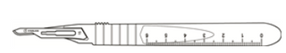 Disposable SS scalpels with handle #15 : 10ct