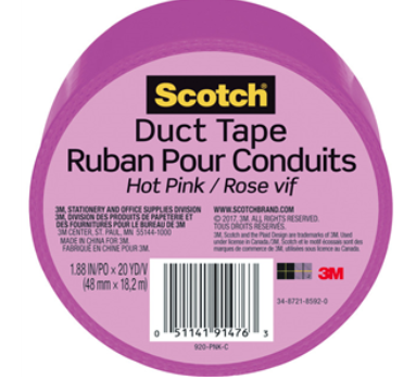 Scotch Duct Tape Pink 1.88 inches x 20yards : 6ct