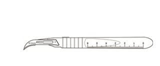 Securos Disposable Scalpel with Handle #12 Hook Blade: 10ct