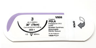 Securosorb Absorbable Suture #3  (V808) 1/2 Circle 30" : 12ct