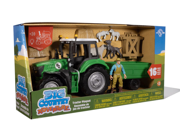 Big Country Toys Sheep Farmer & Tractor Playset : 16 pc