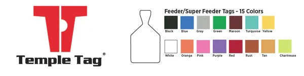 Temple Super Feeder Blank  Blue Tags : 50ct