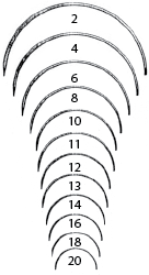 Suture Needles 1/2 Circle Reverse Cut  J7031012 12ct : Size 12