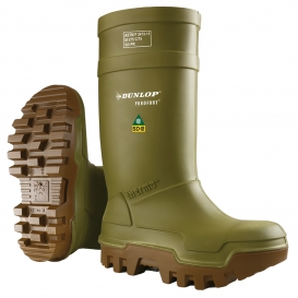 Dunlop Purofort Thermo Safety Green Boots : Size 6
