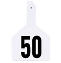 Z Tag White No Snag Cow ID Numbered Tags 26 - 50 : Pack of 25