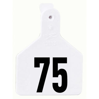 Z Tag White No Snag Calf ID Tag - Numbered 51 - 75 : Pack of 25