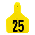 Z Tag Yellow No Snag Calf ID Tag - Numbered 76 - 100 : Pack of 25