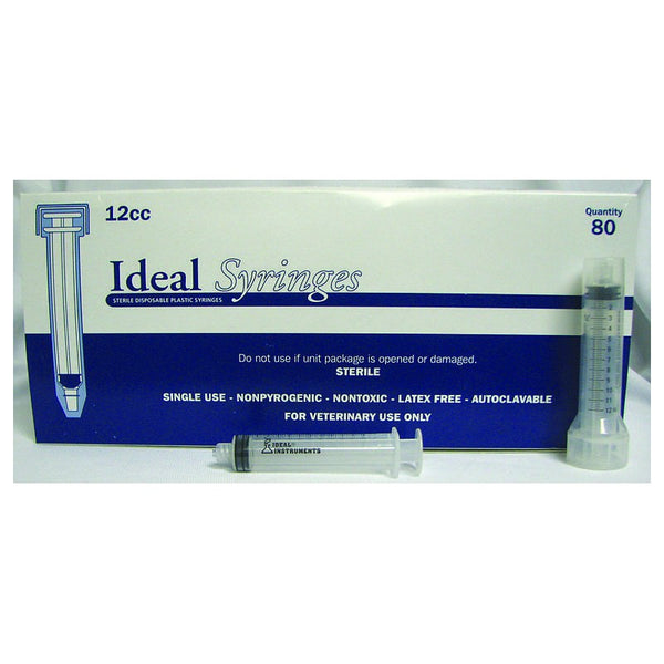 Ideal 20cc Disposable Syringes Regular Slip Tip Hard Packed 8889 : 80ct