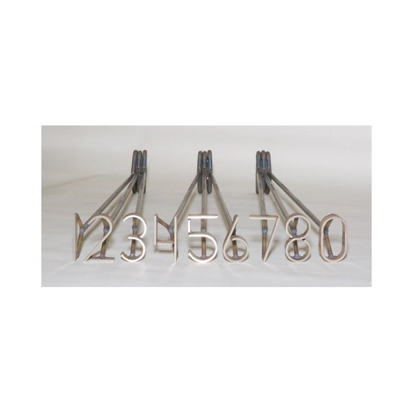 L & H Stainless Steel Fire Branding Iron Number Set 0-9 : 3