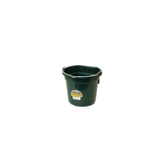 Bucket Plastic Flat Back Hunter Green P20FB : 20qt