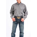 Cinch Men's Classic Fit Long Sleeve Solid Gray Shirt : Medium