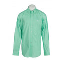 Cinch Men's Classic Fit Long Sleeve Solid Green Shirt : Large