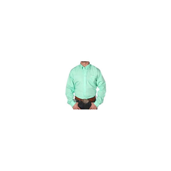 Cinch Men's Classic Fit Long Sleeve Solid Green Shirt : XLarge