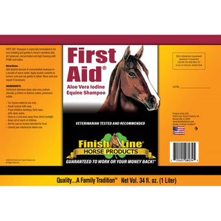 Finish Line First Aid Aloe Iodine Shampoo : 34oz