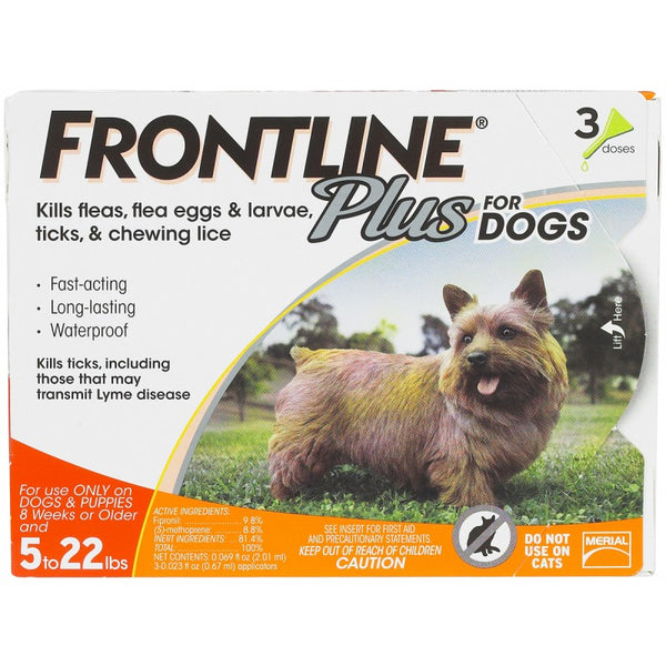 Frontline Plus Dog 0 to 22lbs : 3ct