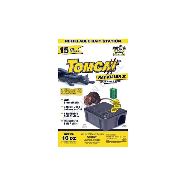 Tomcat Rat Killer II Refillable Bait Station 15 x30gm