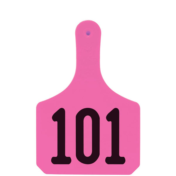 Y-Tex Pink Y-Tag Cow Laser Numbered 101-125: Pack of 25