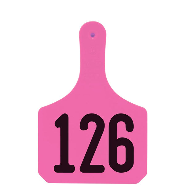 Y-Tex Pink Y-Tag Cow Laser Numbered 126-150: Pack of 25