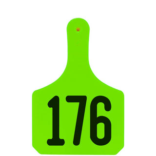 Y-Tex Chartreuse Y-Tag Cow Laser Numbered 176-200: Pack of 25