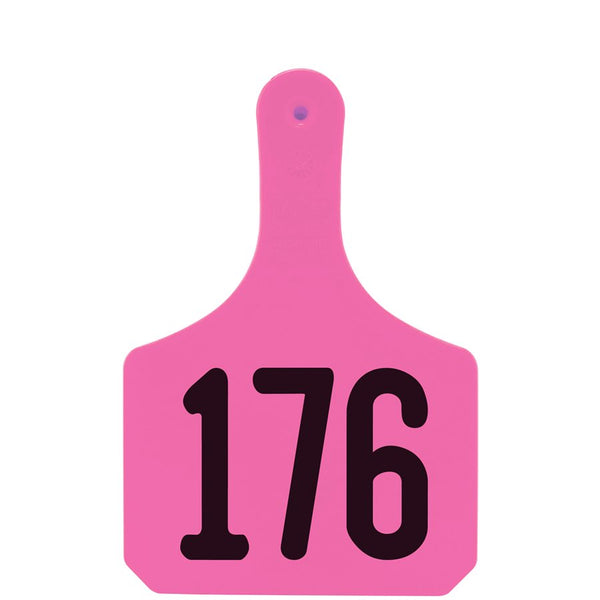 Y-Tex Pink Y-Tag Cow Laser Numbered 176-200: Pack of 25