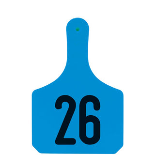Y-Tex Blue Y-Tag Cow Laser Numbered 26-50: Pack of 25