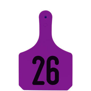 Y-Tex Purple Y-Tag Cow Laser Numbered 26-50: Pack of 25