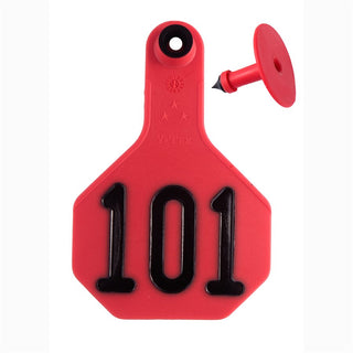 Y-Tex Red All American 3 Star Tags Medium Numbered 101-125: Pack of 25