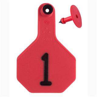 Y-Tex Red All American 3 Star Tags Medium Numbered 1-25: Pack of 25