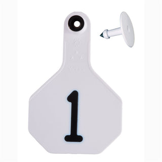 Y-Tex White All American 3 Star Tags Medium Numbered 1-25: Pack of 25
