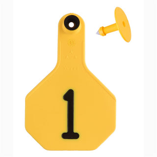 Y-Tex Yellow All American 3 Star Tags Medium Numbered 1-25: Pack of 25