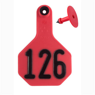 Y-Tex Red All American 3 Star Tags Medium Numbered 126-150: Pack of 25