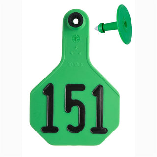 Y-Tex Green All American 3 Star Tags Medium Numbered 151-175: Pack of 25
