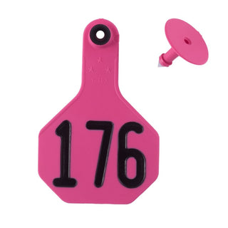 Y-Tex Pink All American 3 Star Tags Medium Numbered 176-200: Pack of 25