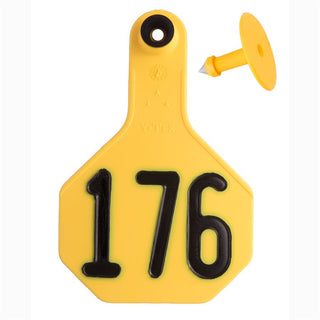 Y-Tex Yellow All American 3 Star Tags Medium Numbered 176-200: Pack of 25