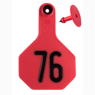 Y-Tex Red All American 3 Star Tags Medium Numbered 76-100: Pack of 25