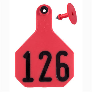 Y-Tex Red All American 4 Star Tags Large Numbered 126-150: Pack of 25
